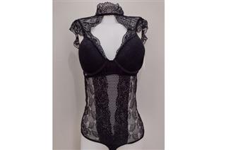 Body Valentino Tela Renda Niero Fio