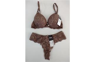 Conjunto Fio Rendado Drapê Jambo