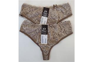 Calcinha Fio Pala Larga Renda Chocostanho