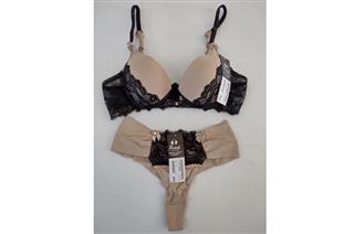 Conjunto Reforçado Renda e Fio Reforçado Pala Renda Chocoblack