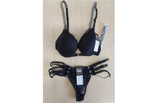 CONJ. FIO RENDA PRETO TANGA STREP 