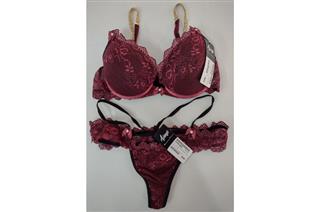 Conjunto Fio Renda Luxury Marsala Alça