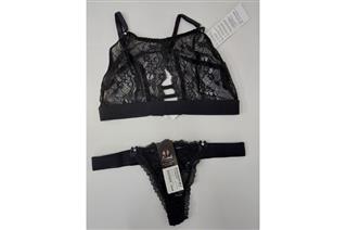 Conjunto Fio Renda S/ Bojo Medieval e Black White Magnifique