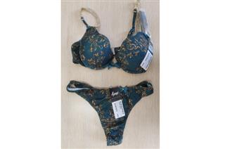 Conjunto Fio Cachemir Arabesco Esmeralda Grega