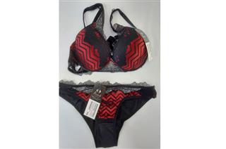 Conjunto Tule Suíço Sobreposto Renda Rubro e Renda Importada La Passion