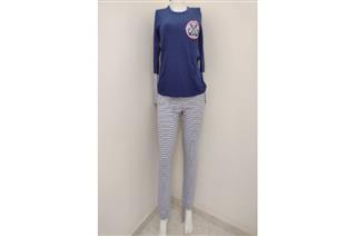 Pijama Visco Listrado Marinho Petch Ancora