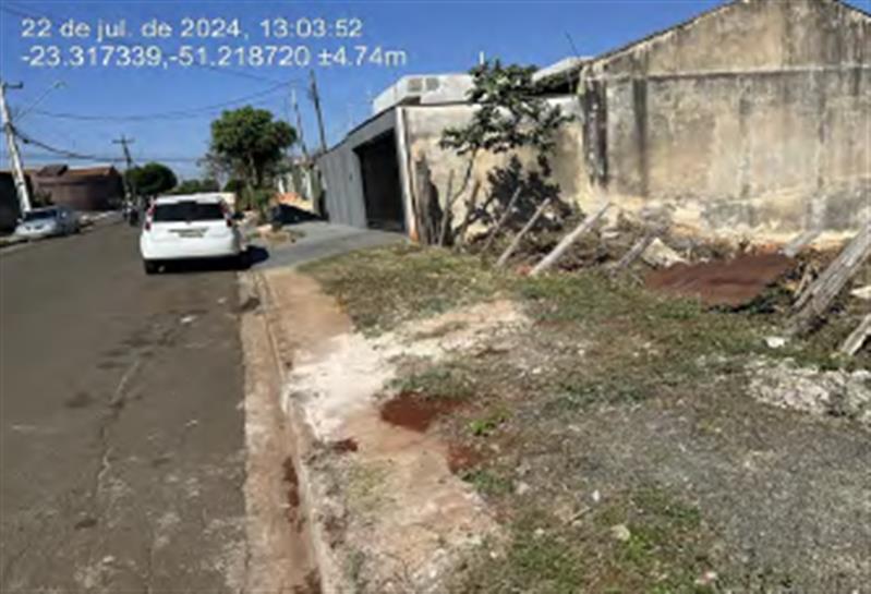 Terreno, sem benfeitorias, Data n° 21 da quadra n° 04 com área de 360,00 m2, situado no Jardim Sabará III, em Londrina/PR.